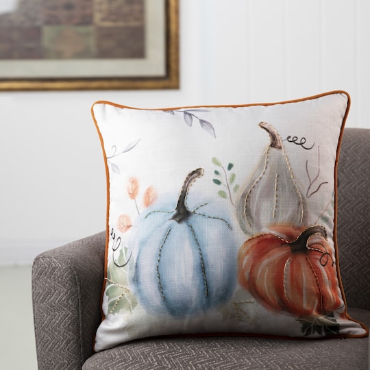 Glitzhome® Faux Burlap Pumpkin Pillow Cover